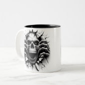 Halloween Skeleton 3D Mug ツートーンマグカップ (正面左)