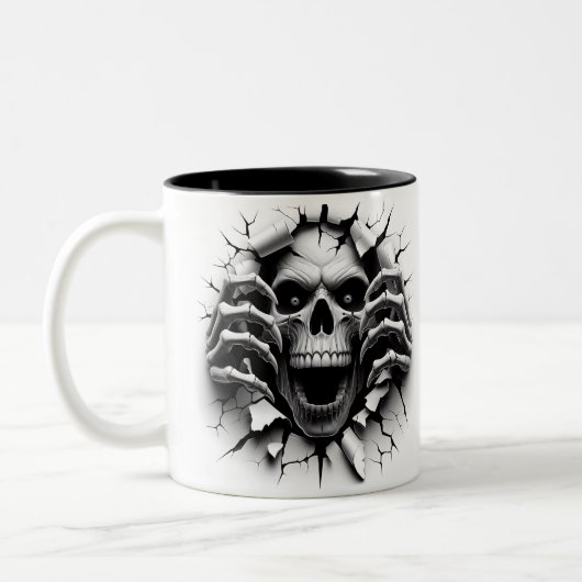 Halloween Skeleton 3D Mug ツートーンマグカップ (左)