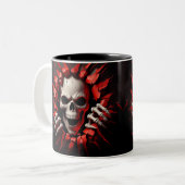 Halloween Skeleton 3D Mug ツートーンマグカップ (正面左)