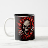Halloween Skeleton 3D Mug ツートーンマグカップ (左)