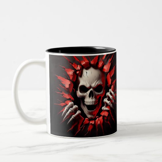 Halloween Skeleton 3D Mug ツートーンマグカップ (左)