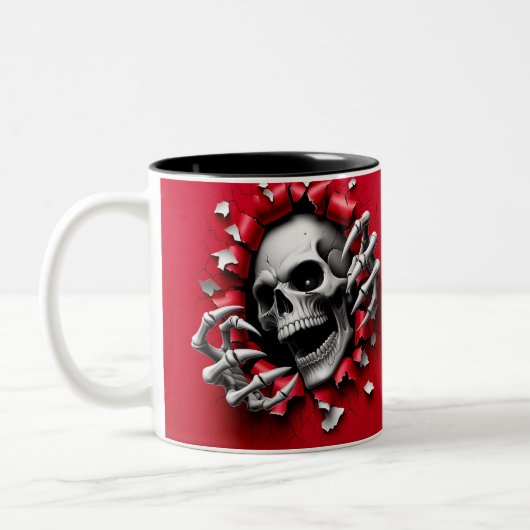 Halloween Skeleton 3D Mug ツートーンマグカップ (左)