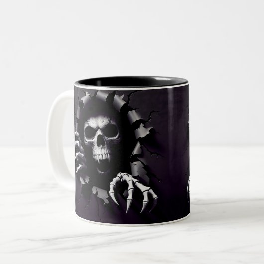 Halloween Skeleton 3D Mug ツートーンマグカップ (正面左)