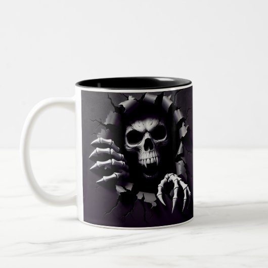 Halloween Skeleton 3D Mug ツートーンマグカップ (左)