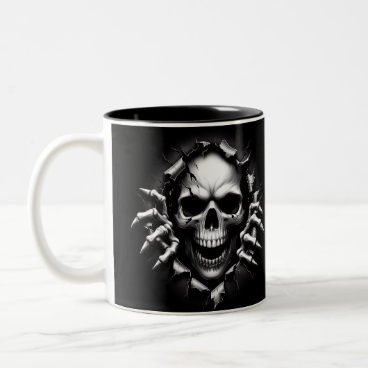 Halloween Skeleton 3D Mug ツートーンマグカップ (左)