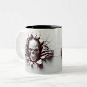 Halloween Skeleton 3D Mug ツートーンマグカップ (正面左)
