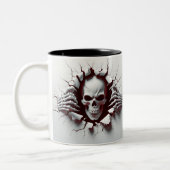 Halloween Skeleton 3D Mug ツートーンマグカップ (左)