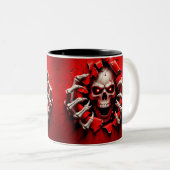 Halloween Skeleton 3D Mug ツートーンマグカップ (正面右)