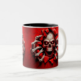 Halloween Skeleton 3D Mug ツートーンマグカップ