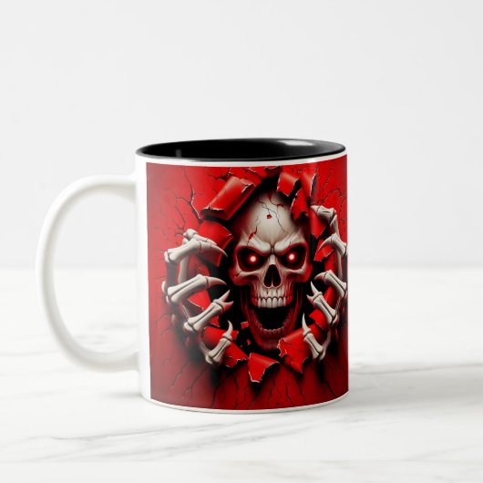Halloween Skeleton 3D Mug ツートーンマグカップ (左)