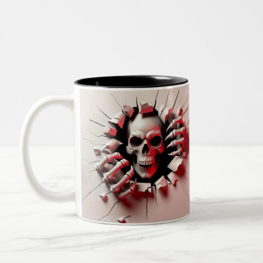 Halloween Skeleton 3D Mug ツートーンマグカップ (左)