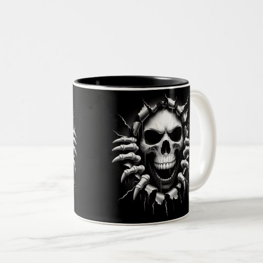 Halloween Skeleton 3D Mug ツートーンマグカップ (正面右)