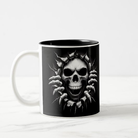 Halloween Skeleton 3D Mug ツートーンマグカップ (左)
