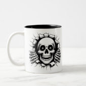 Halloween Skeleton 3D Mug ツートーンマグカップ (左)