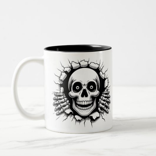 Halloween Skeleton 3D Mug ツートーンマグカップ (左)