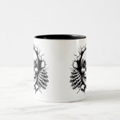 Halloween Skeleton 3D Mug ツートーンマグカップ (中央)