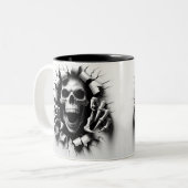 Halloween Skeleton 3D Mug ツートーンマグカップ (正面左)