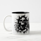Halloween Skeleton 3D Mug ツートーンマグカップ (左)