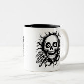 Halloween Skeleton 3D Mug ツートーンマグカップ (正面右)