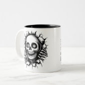 Halloween Skeleton 3D Mug ツートーンマグカップ (正面左)