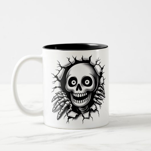 Halloween Skeleton 3D Mug ツートーンマグカップ (左)