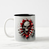 Halloween Skeleton 3D Mug ツートーンマグカップ (左)