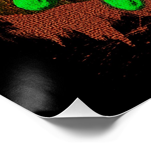 Halloween skeleton bones antlers 3D fingers ポスター (コーナー)