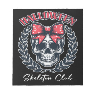 Halloween Skeleton Club ノートパッド
