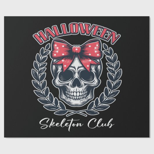 Halloween Skeleton Club ラッピングペーパー (フラット)