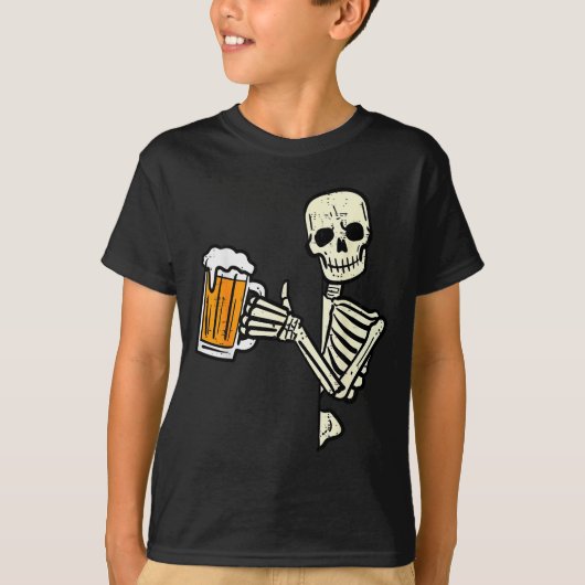 Halloween Skeleton Dad Funny Lazy Skull Costume Pa Tシャツ (正面)