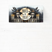 Halloween Skeleton Duo Party Banner 横断幕 (インサイチュ)