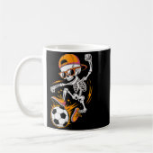 Halloween Skeleton Funny Soccer Shirt For Teens Bo コーヒーマグカップ (左)