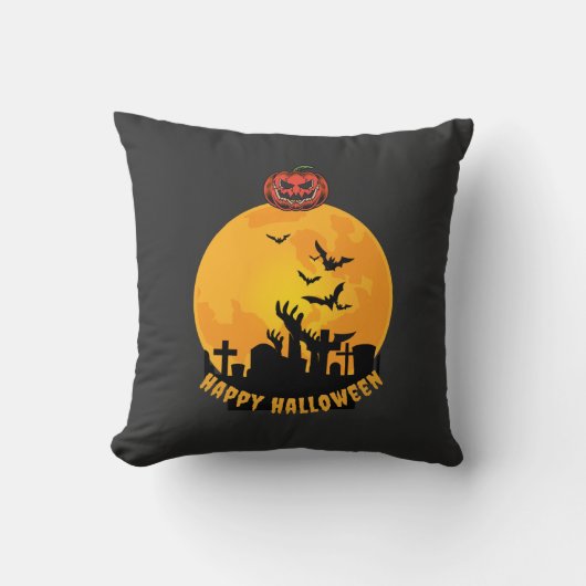 Halloween Skeleton Hands T-Shirt | Funny Spooky Pu クッション (正面)