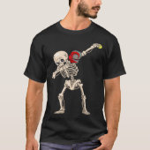 Halloween Skeleton Pickleball Dabbing Tシャツ (正面)