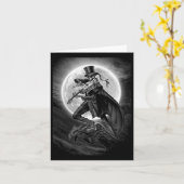 Halloween Skeleton Playing Violin - Rock And Roll  カード (黄色い花)