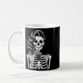 Halloween Skeleton Retro Style Drink Beverage Quir コーヒーマグカップ (左)