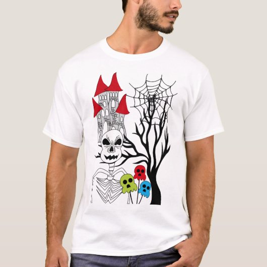 halloween skeleton tシャツ (正面)