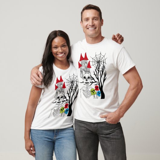 halloween skeleton   tシャツ (ユニセックス)