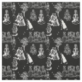 halloween skeleton toile rococo antique skull ファブリック (見本)