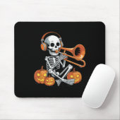 Halloween Skeleton Trombone Trombonist  マウスパッド (マウス)