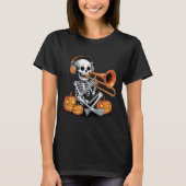 Halloween Skeleton Trombone Trombonist  Tシャツ (正面)