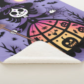 Halloween Skeleton Witch シェルパブランケット (3/4)