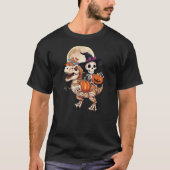 Halloween Skeleton Witch Hat Mummy Dinosaur T Rex  Tシャツ (正面)