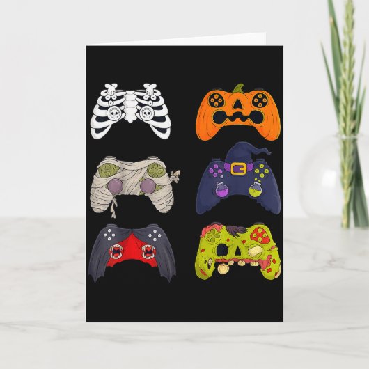 Halloween Skeleton Zombie Gaming Controllers  カード (正面)
