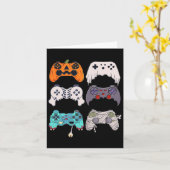 Halloween Skeleton Zombie Gaming Controllers Mummy カード (黄色い花)