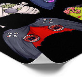 Halloween Skeleton Zombie Gaming Controllers Mummy ポスター (角)