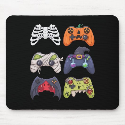 Halloween Skeleton Zombie Gaming Controllers Mummy マウスパッド (正面)