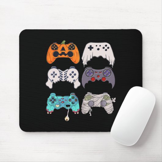 Halloween Skeleton Zombie Gaming Controllers Mummy マウスパッド (マウス)