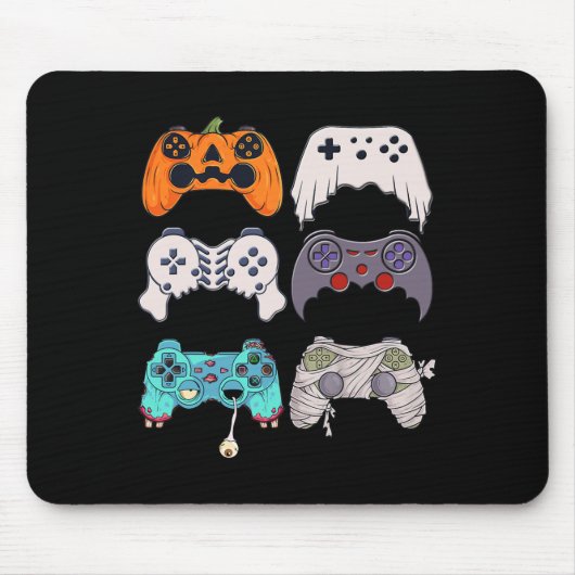 Halloween Skeleton Zombie Gaming Controllers Mummy マウスパッド (正面)