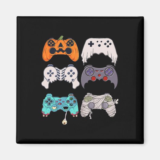 Halloween Skeleton Zombie Gaming Controllers Mummy マグネット (正面)